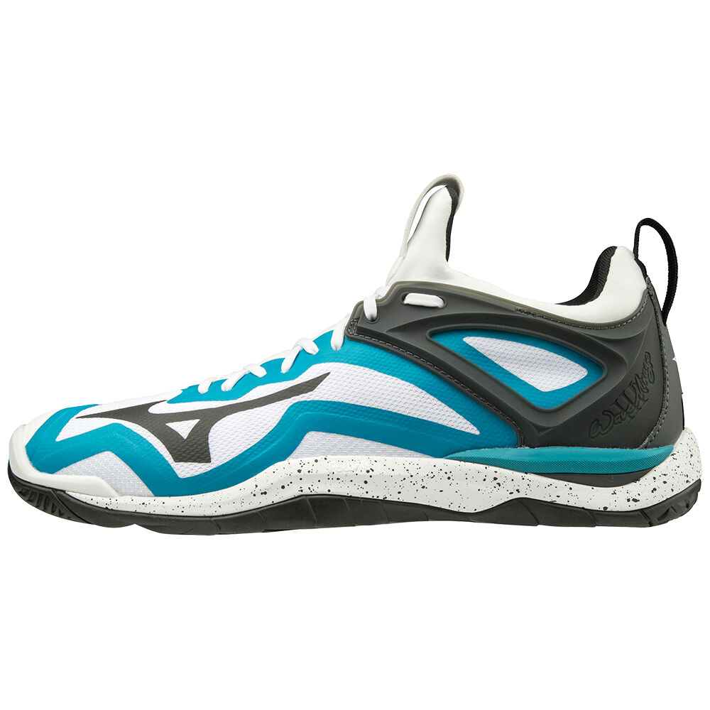 Panske Hadzanarske Tenisky Mizuno WAVE MIRAGE 3 Biele/Čierne/Modre Vypredaj NABK13627